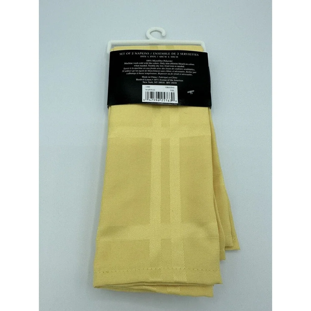 Origins Microfiber Set of Two Yellow‎ Cloth Napkins